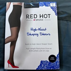 Spanx Red Hot High Waisted Shaping Sheer Pantyhose